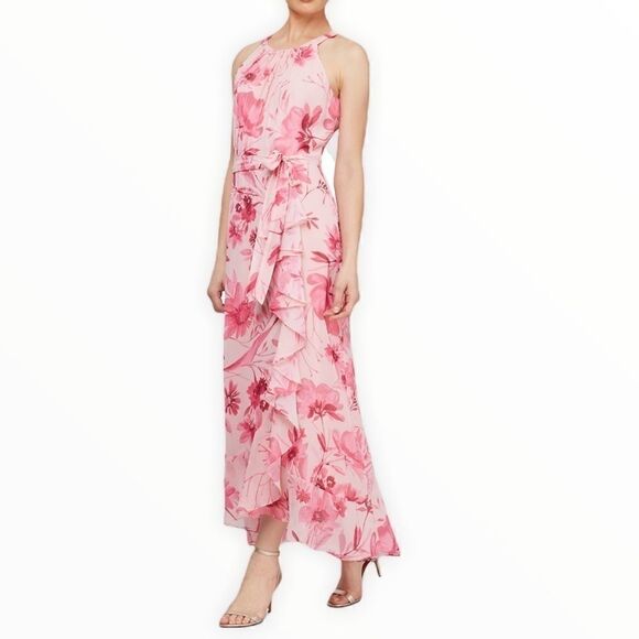 SLNY SL Fashions New York Floral Print Maxi Dress - Picture 3 of 3